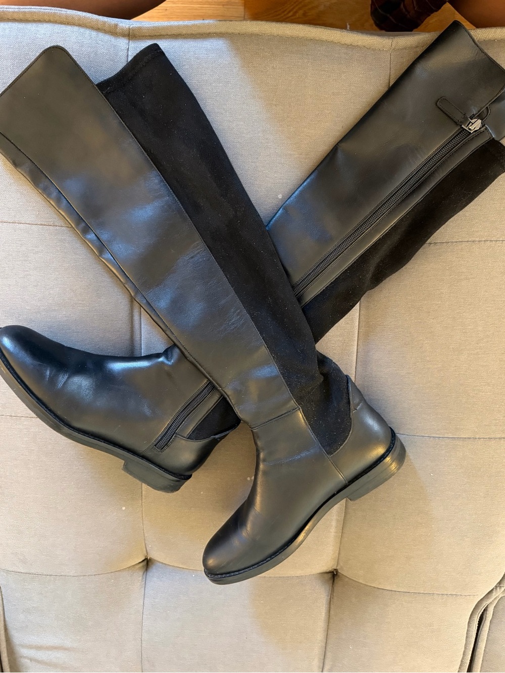 Nine West Women's Black Over-the-Knee Riding Boots